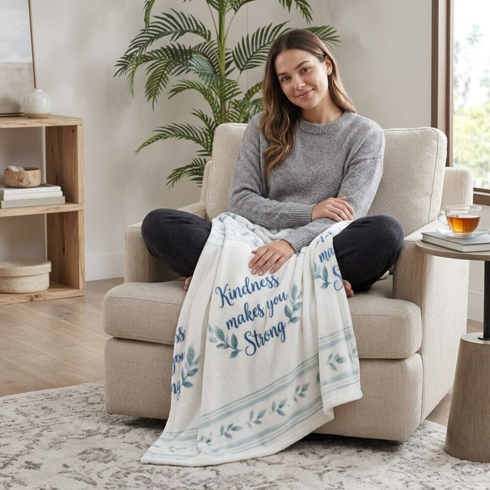 JLA Home Word Plush Throw – 50x60/Kindness